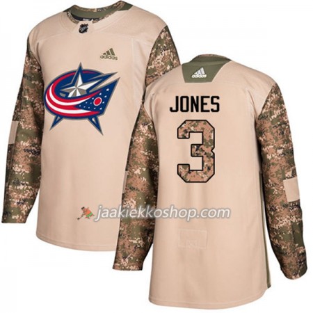 Miehille NHL Blue Jackets Pelipaita Seth Jones 3 Adidas 2017-2018 Camo Veterans Day Practice Authentic